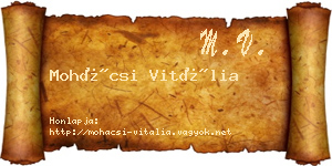 Mohácsi Vitália névjegykártya
